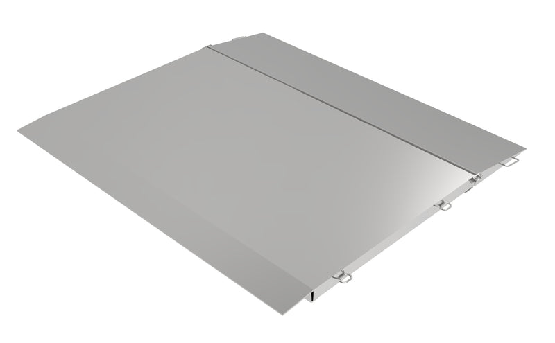 LANDYINDUS Low-Profile Container Loading Ramp | 8,000kg SWL | 83mm Ultra-Low Height — Shallowest Entry Angle in Series | 8mm Steel | Flip-Up Front + Fixed Side Fork Pockets | 2,200mm Wide | Low-Clearance & Ground-Level Container Access | F-CRN80