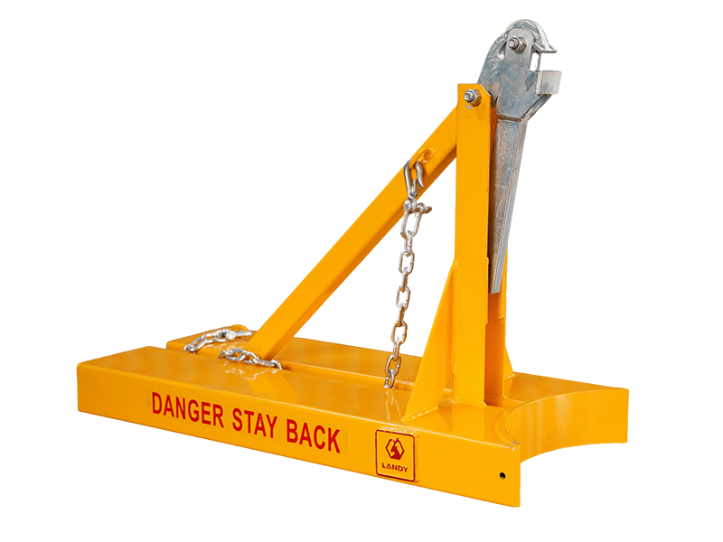 LANDYINDUS Parrot Beak Forklift Drum Lifter | 1,000kg SWL | 205L Steel & Plastic Drums | Self-Centering Beak — No Hydraulics | Seated Operation | 185×60mm Fork Pockets | Chemical, Warehouse & Industrial | F-BGN1