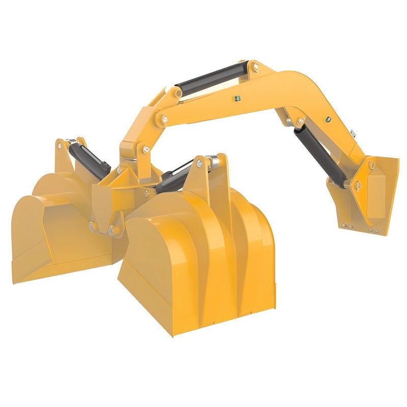 LANDYINDUS Hydraulic Clamshell Grab | 800kg SWL | 0.5m³ Capacity | Self-Loading Opposing Shells | 1,664mm Opening | Class 3A (4–4.5T) | F-DBLD3A40-500