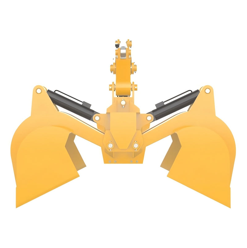 LANDYINDUS Hydraulic Clamshell Grab | 800kg SWL | 0.5m³ Capacity | Self-Loading Opposing Shells | 1,664mm Opening | Class 3A (4–4.5T) | F-DBLD3A40-500