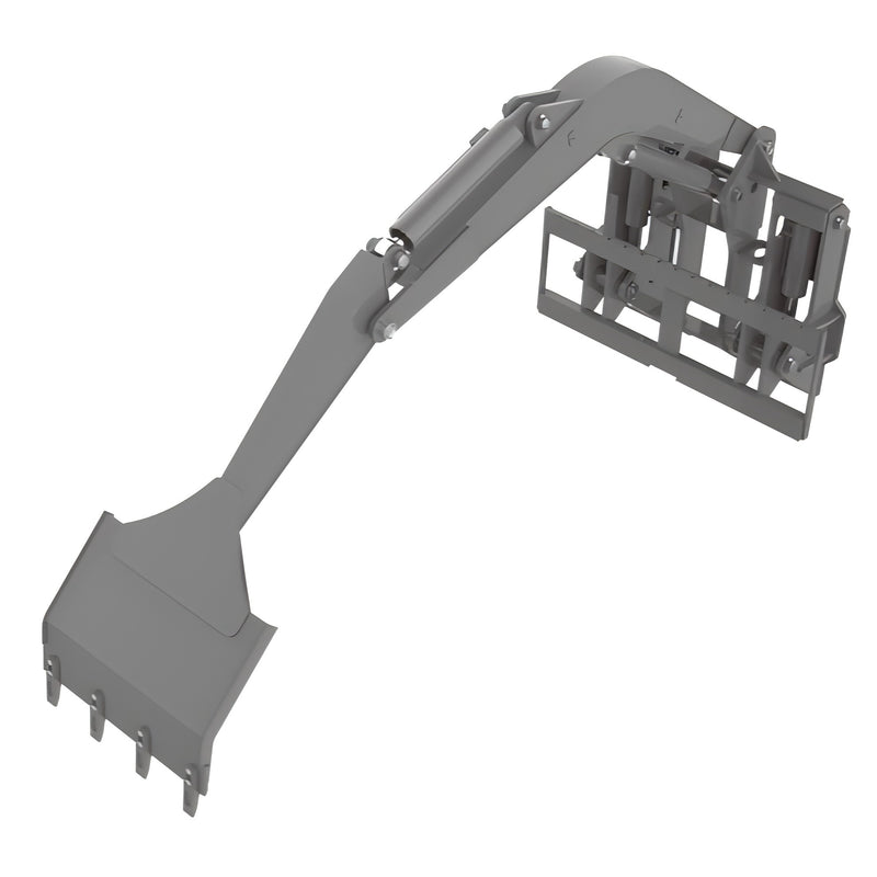 LANDYINDUS Hydraulic Rake Grab | 45° Tilt | Harrow-Tooth Grab | Class 3A (3–4.5T) | Bucket Option | Requires 3 Aux Hydraulic Circuits | F-DBPZJ Series
