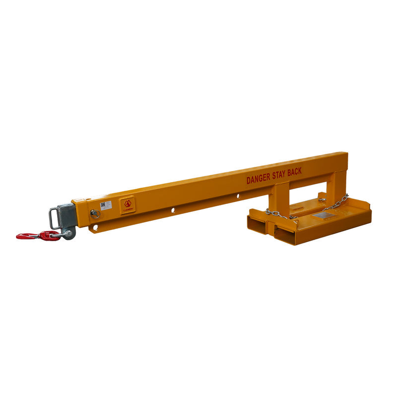 LANDYINDUS Forklift Jib Boom | 2.5T Fixed Long Jib | 3.52m Reach | Galvanized Slip-On | F-FJL2.5