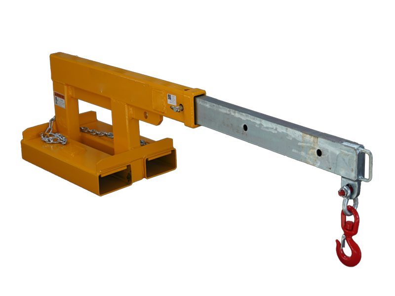 LANDYINDUS Forklift Jib Boom | 2.5T Fixed Short Jib | 1.96m Reach | Zinc Plated Slip-On | F-FJS2.5