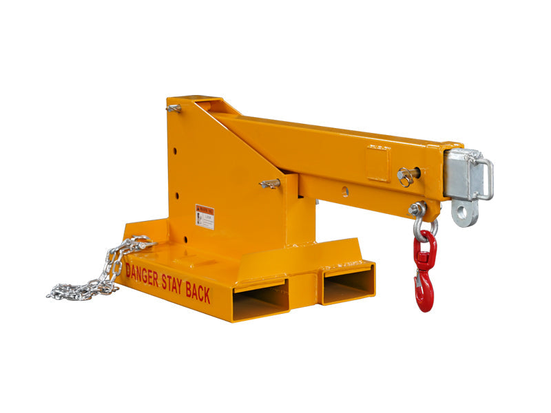 LANDYINDUS Telescopic Forklift Tilt Short Jib Boom | 2.5T SWL | 2m Reach | 5 Hook Positions | Zinc Plated | F-TJS2.5
