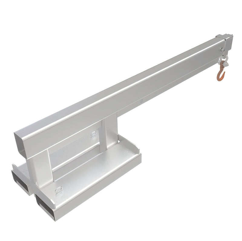 LANDYINDUS Forklift Fixed Long Jib Boom | 5T Heavy-Duty | 3.5m Reach | Zinc Plated | F-FJL5