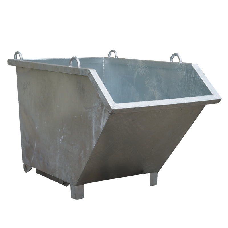 LANDYINDUS Forklift Self-Dumping Bin Nesting Tipping Bin 0.9–1.8m³ Crane Lugs Drain Plug F-CSD Series