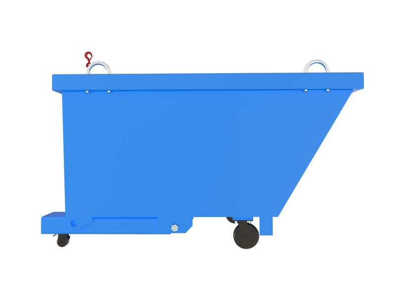 LANDYINDUS Low Profile Self-Dumping Forklift Hopper 1500kg Heavy Duty Steel Tipping Bin F-WFL9-11