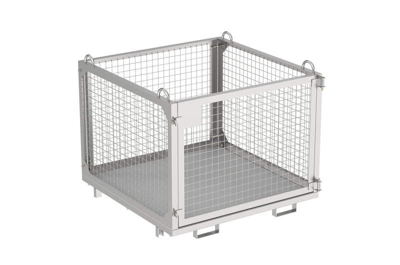 LANDYINDUS Foldable Crane & Forklift Goods Cage Stackable Flat Pack 1000kg SWL WS-CSPN-01