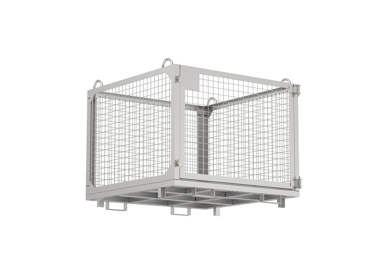LANDYINDUS Foldable Crane & Forklift Goods Cage Stackable Flat Pack 1000kg SWL WS-CSPN-01