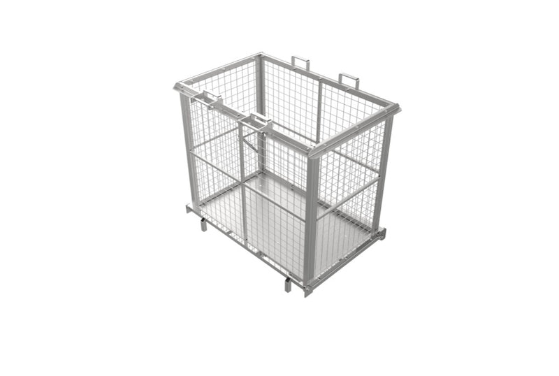 LANDYINDUS Drop Bottom Skip Bin 1.5m³ Mesh Sides Crane & Forklift 1000kg SWL WS-DB1500