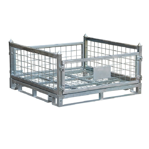 LANDYINDUS Half Height Wire Mesh Stillage Cage Collapsible Stackable 1000kg SWL WS-PCMH Series
