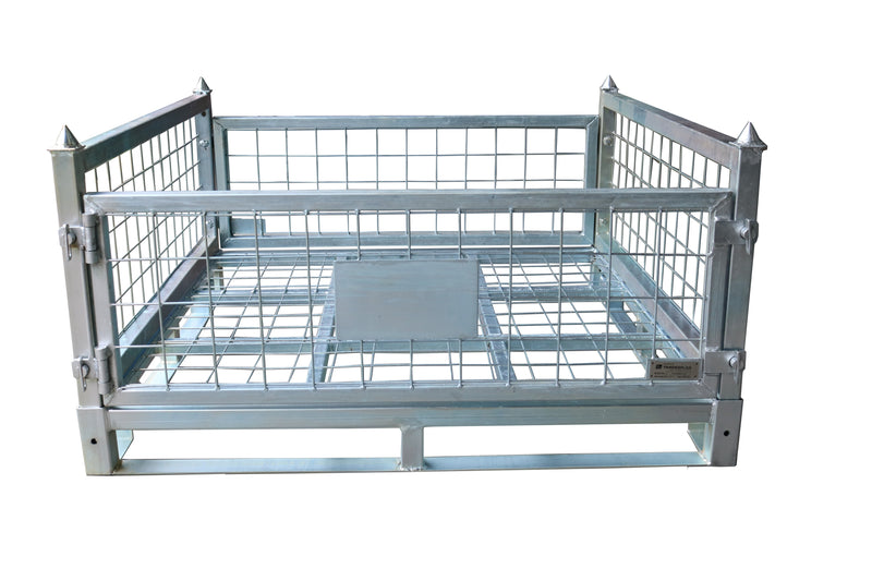 LANDYINDUS Half Height Wire Mesh Stillage Cage Collapsible Stackable 1000kg SWL WS-PCMH Series