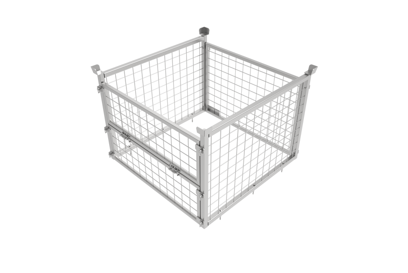 LANDYINDUS Heavy Duty Steel Stillage Cage 2000kg SWL Stackable Drop-Down Gate WS-PCT-02