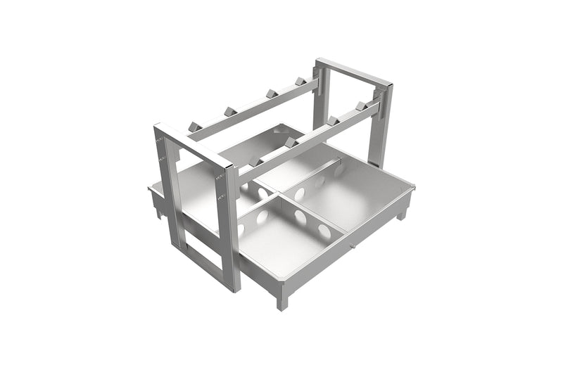 LANDYINDUS Heavy Duty Drum Storage Rack with Spill Containment Tray 2 or 3 Drum Industrial WS-RS Series