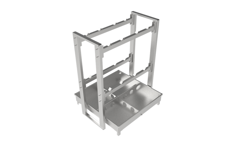 LANDYINDUS Heavy Duty Double Stack Drum Rack with Spill Containment 2 or 3 Drum Industrial WS-RS Series