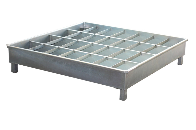 LANDYINDUS Heavy Duty Steel Drum Spill Containment Pallet 1, 2 & 4 Drum Chemical Spill Bund WS-SL Series