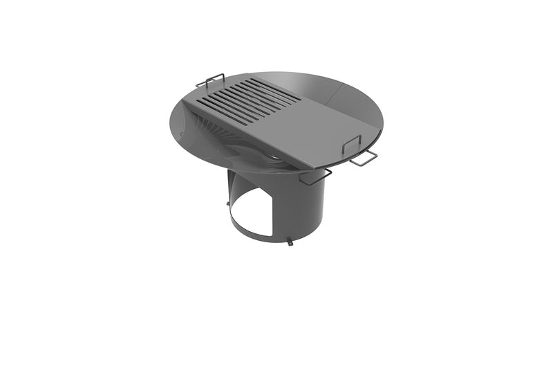 LANDYINDUS Extra Large Commercial Charcoal & Wood BBQ Grill Heavy Duty Outdoor Barbecue with Side Shelf 54 Inch G-G1250*740