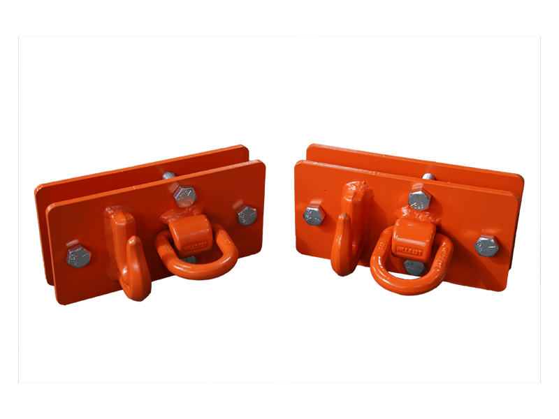LANDYINDUS Grade 70 Forged Steel Bolt-On Tractor Bucket Grab Hooks with D Ring Backer Plate Set of 2 G-TBP-2P-DH