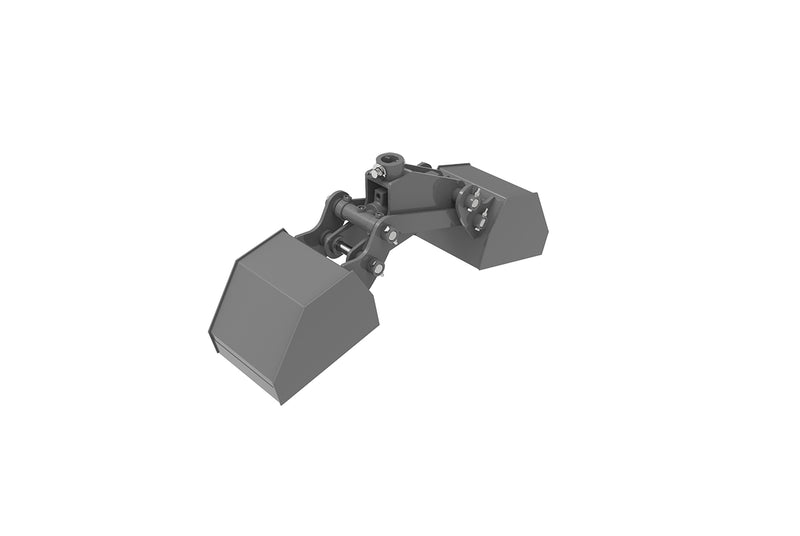 LANDYINDUS 40L Heavy Duty Grab Clamp Bucket Excavator Loader Attachment for Rocks Logs & Construction Material G-GS40L