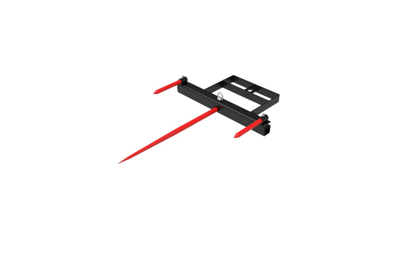 LANDYINDUS Clamp-On Bale Spear for Loader Bucket Heavy Duty Hay Fork Attachment with Stabilizer Spears G-UBHS1100(43IN)
