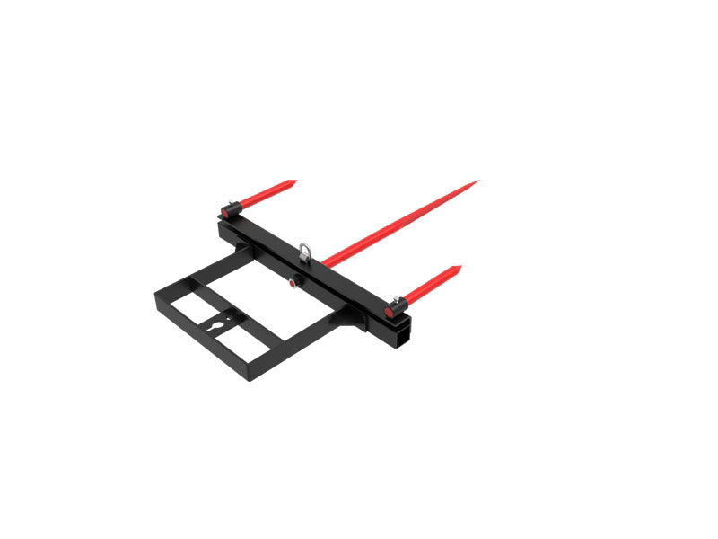 LANDYINDUS Clamp-On Bale Spear for Loader Bucket Heavy Duty Hay Fork Attachment with Stabilizer Spears G-UBHS1100(43IN)