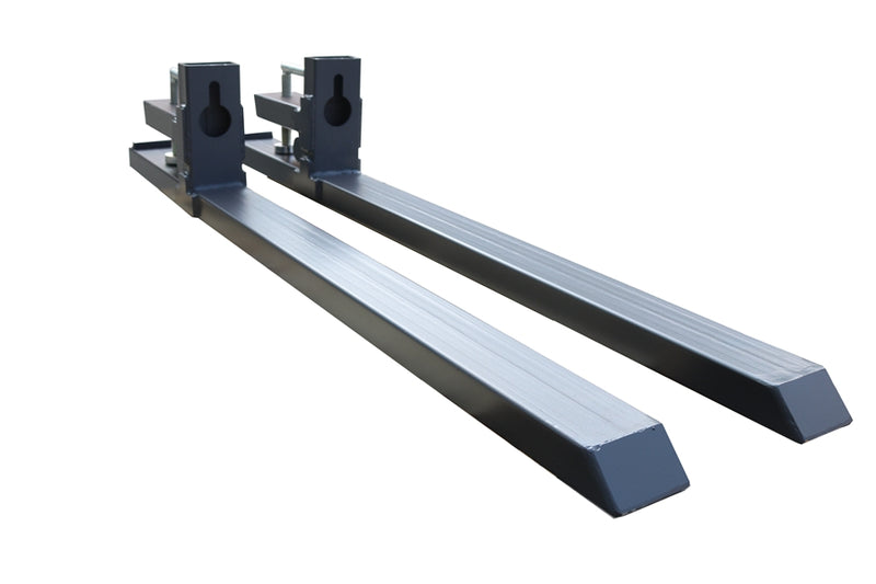 LANDYINDUS Clamp-On Pallet Forks for Tractor Loader Bucket 1100 LB Capacity Roll Back Protection G-BF100*50*1090