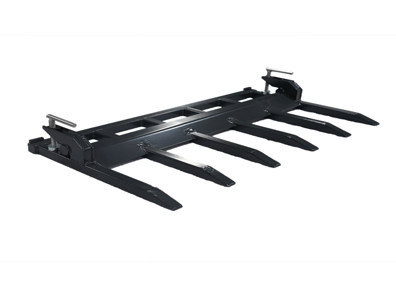 LANDYINDUS Clamp-On Debris Forks for Tractor Loader Bucket 48 60 72 Inch Clear Brush Branches Lumber G-DF Series