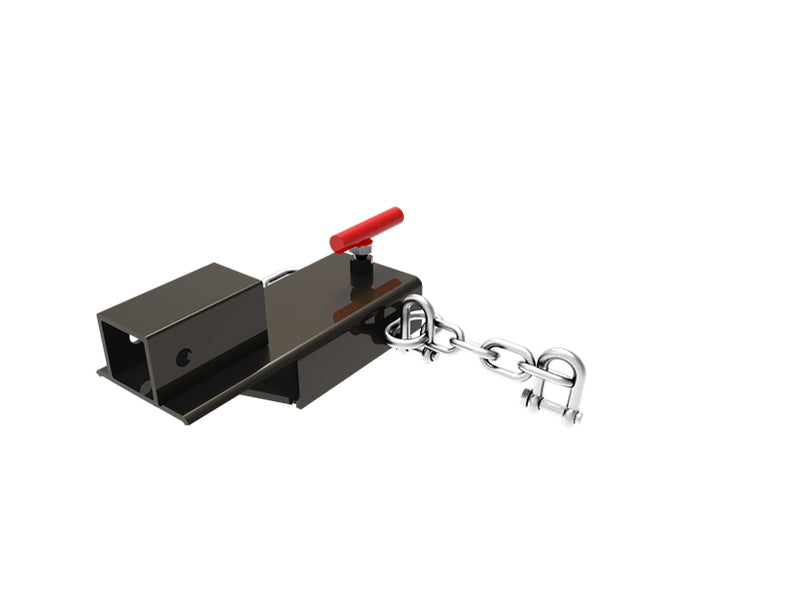 LANDYINDUS Clamp-On Forklift Hitch Receiver 2 Inch Heavy Duty Steel Adapter for Forklift Tines G-COFH-2IN