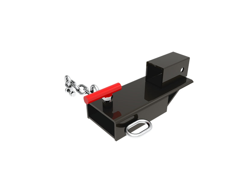 LANDYINDUS Clamp-On Forklift Hitch Receiver 2 Inch Heavy Duty Steel Adapter for Forklift Tines G-COFH-2IN