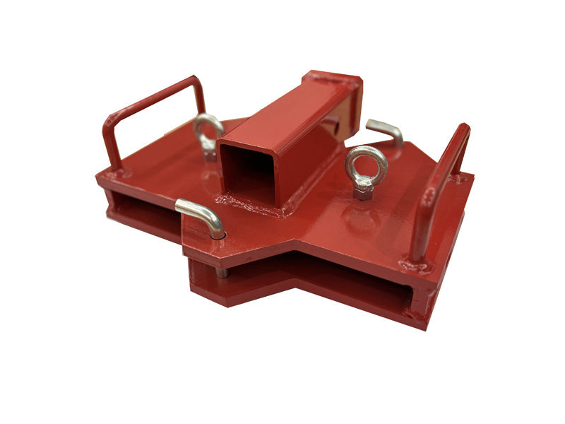 LANDYINDUS 2 Inch Pallet Fork Hitch Receiver Dual Fork Trailer Hitch Adapter Class III & IV G-FTH2