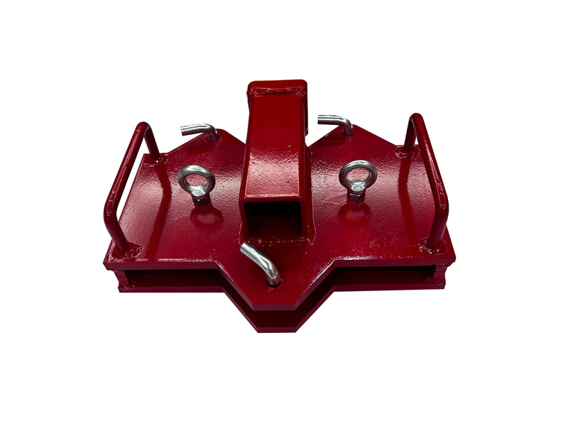 LANDYINDUS 2 Inch Pallet Fork Hitch Receiver Dual Fork Trailer Hitch Adapter Class III & IV G-FTH2